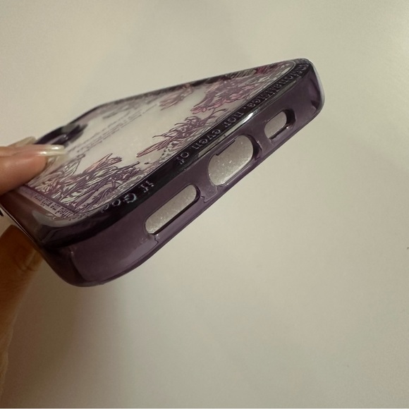 * Free with Purchase * NWT iPhone 14 Pro Purple Floral Phone Case - Picture 4 of 8